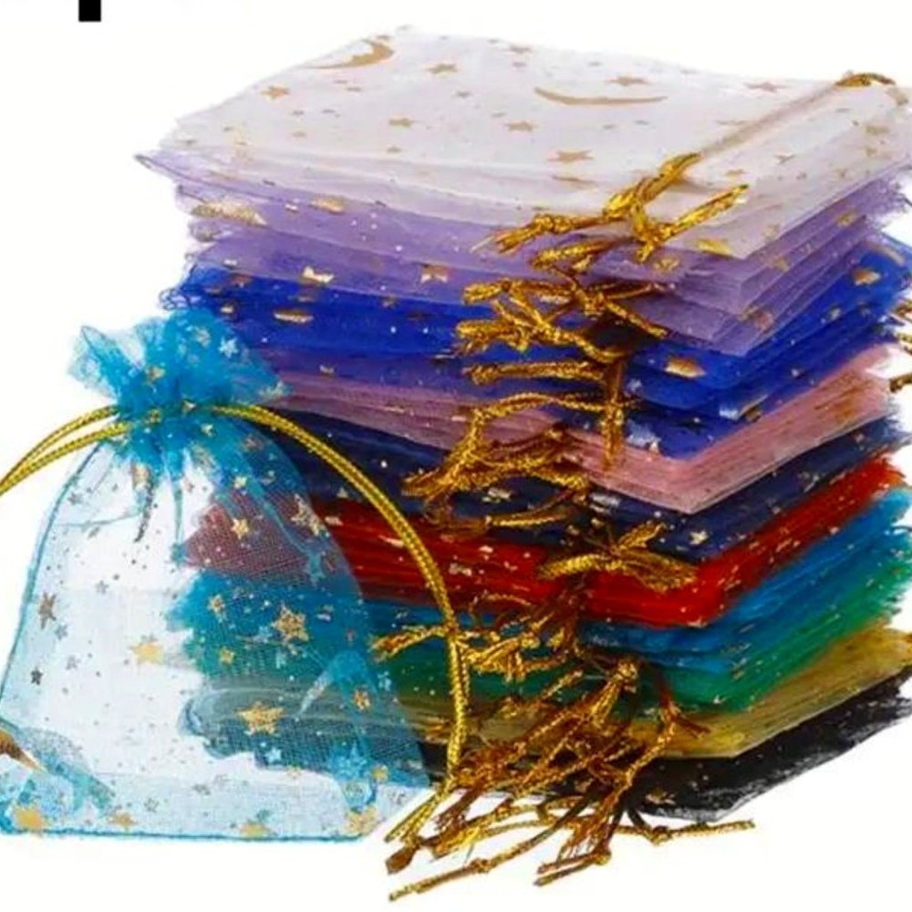 100 pc Moon Star Organizer Pouch Gift Bags
